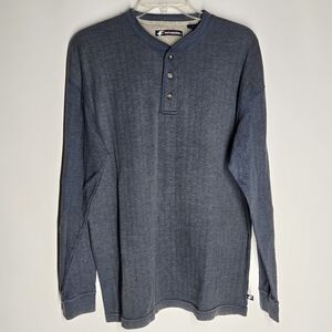 Ferruche Blue Long Sleeve Henley